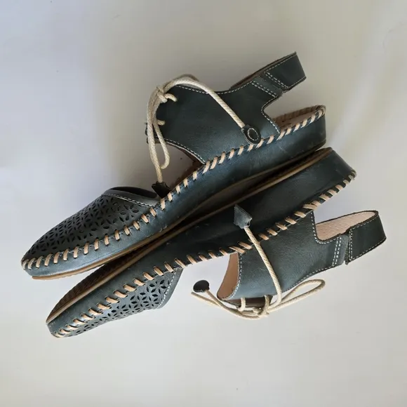Women's Pikolinos Puerto Vallarta Sandal 655-0695 Color: Petrol Leather Size 40