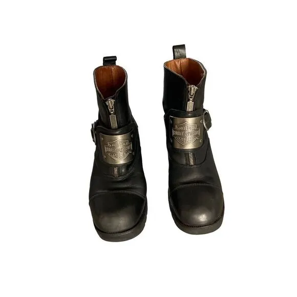 Women’s Vintage Harley-Davidson Riding Boots Buckle Size 8.5