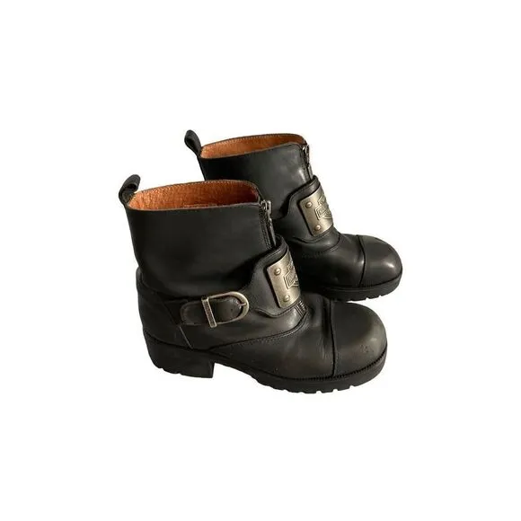 Women’s Vintage Harley-Davidson Riding Boots Buckle Size 8.5