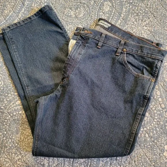 Wrangler Men's Blue Premium Performance Advanced Cowboy Cut Regular 50x30