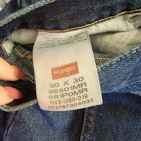 Wrangler Men's Blue Premium Performance Advanced Cowboy Cut Regular 50x30
