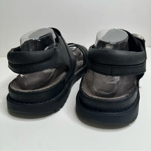 Y2K RARE VTG CAT Caterpillar Equipment Leather Chunky Sandal Shoe M’s 12