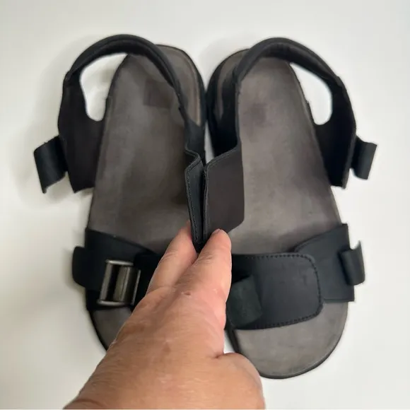Y2K RARE VTG CAT Caterpillar Equipment Leather Chunky Sandal Shoe M’s 12