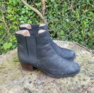Yosi Samra Leather Liberty Snakeskin Bootie