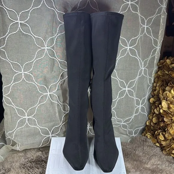 (Z3) Zara, SQUARE TOE STRETCH HIGH HEEL BOOTS, size 37/6.5US