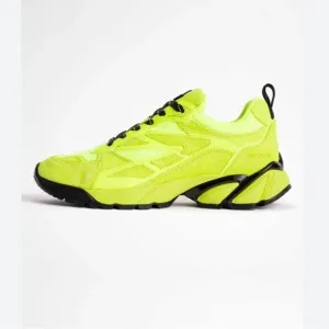 Zadig &amp; Voltaire yellow leather and neoprene sports shoes sneakers NWT