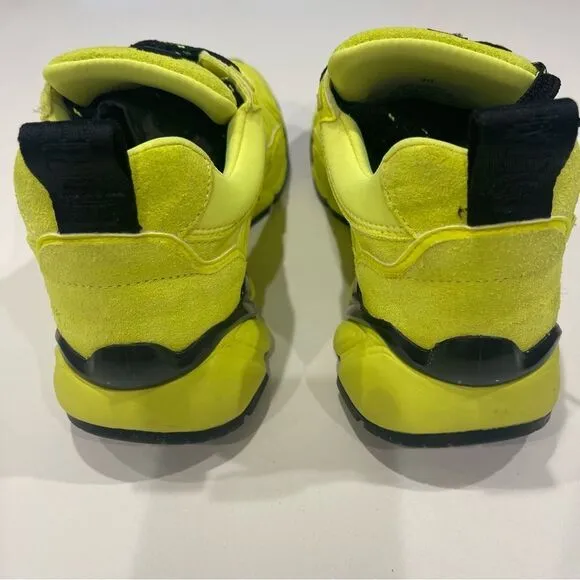 Zadig &amp; Voltaire yellow leather and neoprene sports shoes sneakers NWT
