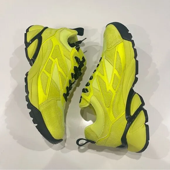 Zadig &amp; Voltaire yellow leather and neoprene sports shoes sneakers NWT