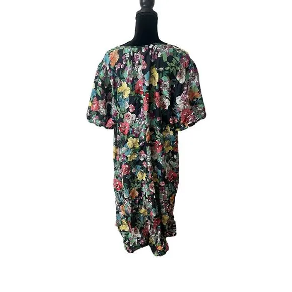 ZAHAVA TIE NECK MIDI DRESS - XL