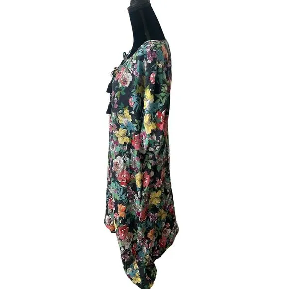 ZAHAVA TIE NECK MIDI DRESS - XL