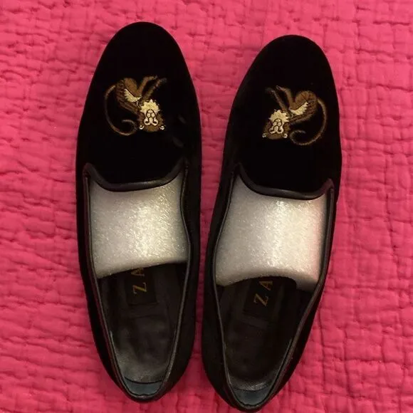 Zalo velvet loafers, size 7,5
