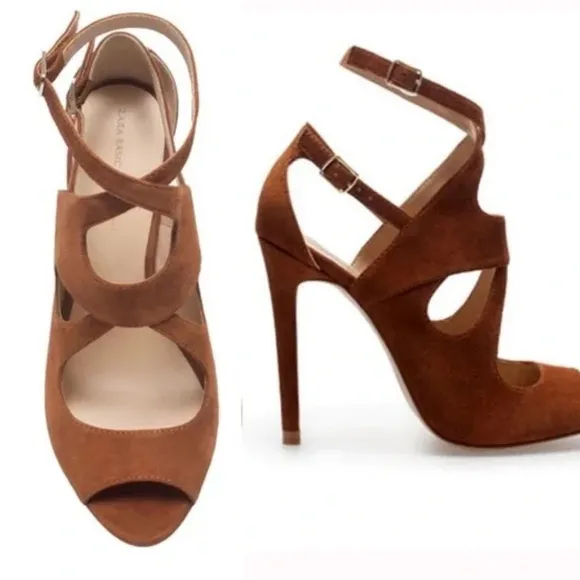 Zara Brown Suede Strappy Sandals NWT Sz EU41 US 10