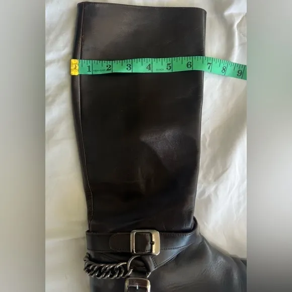 Zara Classic Buckle and Chain Riding Boots