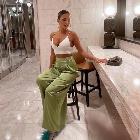 Zara Green Feathered Velvet Heeled Sandals