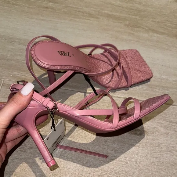 Zara Pink Strappy Women's Sandals
