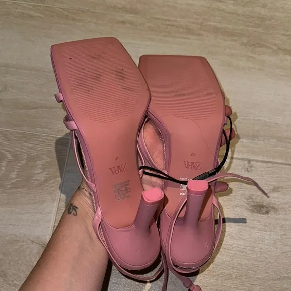 Zara Pink Strappy Women's Sandals
