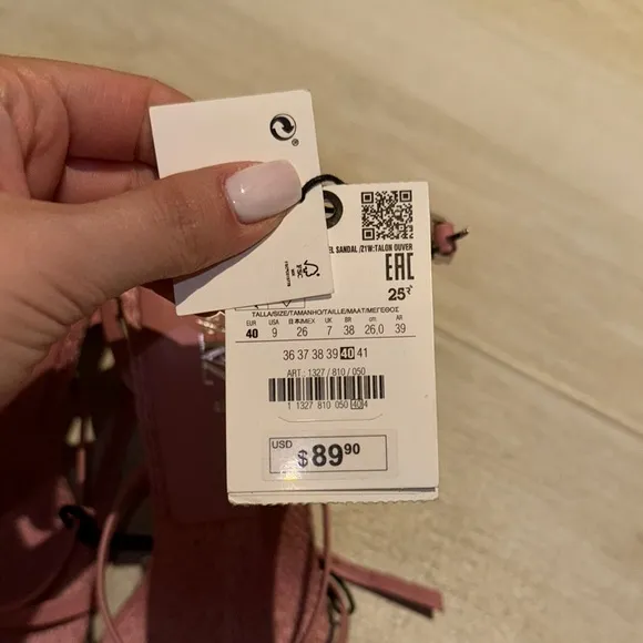 Zara Pink Strappy Women's Sandals