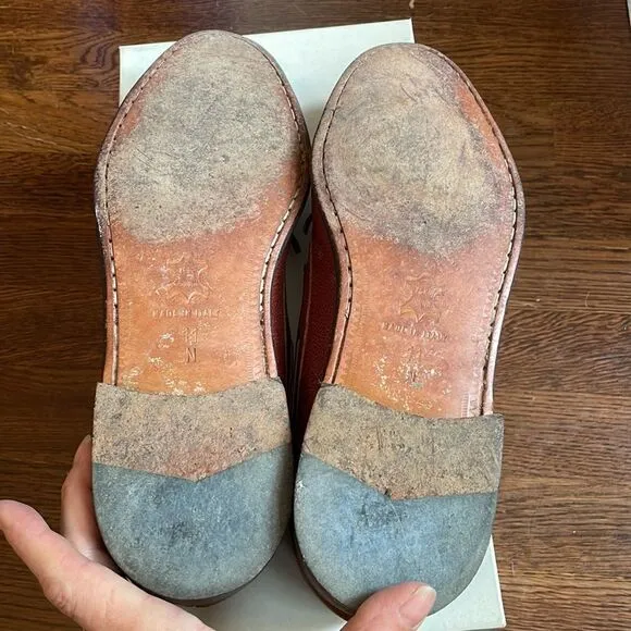 Zelli Pebble Grain Cognac Calf slip on loafers
