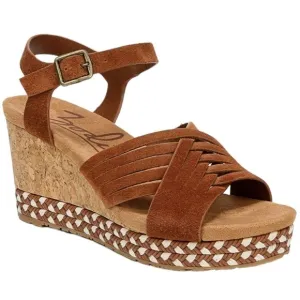 𝅺ZODIAC Brown Suede Leather Espadrille Platform Sandals 9.5 Medium NEW